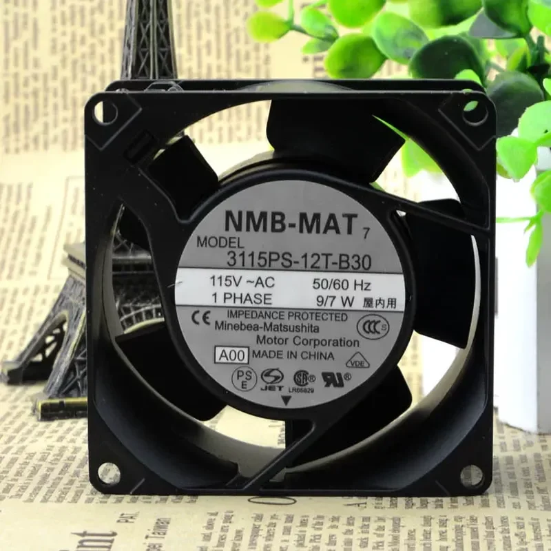 for Japan NMB 3115PS-12T-B30 115V 8038 Industrial Computer Fan Aluminum Industrial Equipment Fan High Temperature Resistant
