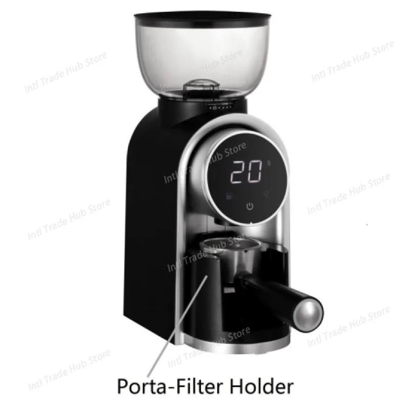 Electric Coffee Grinder Automatic Burr Mill Coffee Bean Grinder for Espresso American Coffee Pour Over Visual Bean Storage