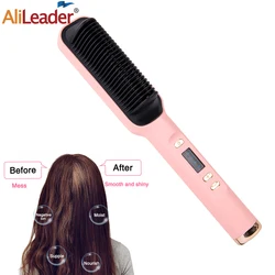Cheap Hot Air Comb Straightening Hair Brush 2 In 1 Hot Comb Dryer Style Hot Air Brush Flat Iron Hair Straightener Brush
