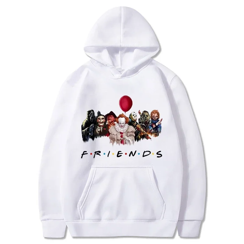 

Halloween Friends Hoodies Men Fashion Horror Long Sleeve Sweatshirts Women Casual Harajuku Streetwear Hooded Pullover Sudaderas