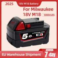 Milwaukee M18 5.0Ah Li XC Extended Battery Rechargeable for 48-11-1850/48-11-1840 Stable Power Consumer Electronics Accessory