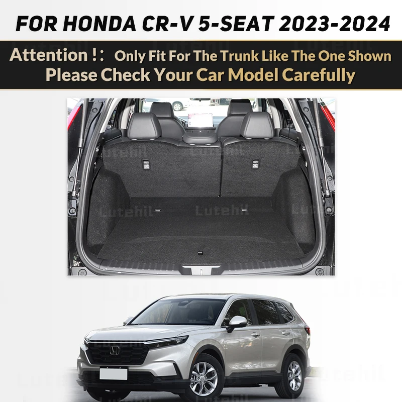 Cargo Liner For Honda CR-V 2023 2024 Car Trunk Mat 3D Shaped Laser Measured Trunk Liners Protectors Cover Interior Accessories
