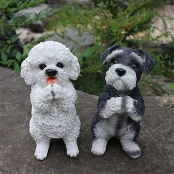 Cute Pet Furnishing Lifelike Animal Pup Sculpture Living Room Home Decoration Resin Crafts Sculptures & Figurines Simulated Dog