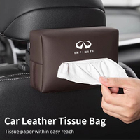 Car Seat Backrest Leather Hanging Tissue Box For Infiniti QX60 QX70 QX80 QX50 QX30 Q70L Q60 Q50 Q60S Q30 ESQ