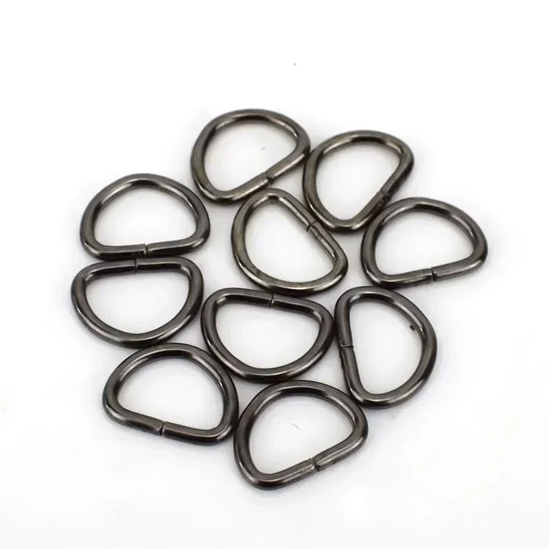 100/300 Stück 10 mm Metall-D-Ring-Schnalle, Taschengurt, Kleidung, Verschluss, Hundehalsband, Schlüsselanhänger, verstellbarer Haken, DIY-Handwerk, Hardware-Zubehör