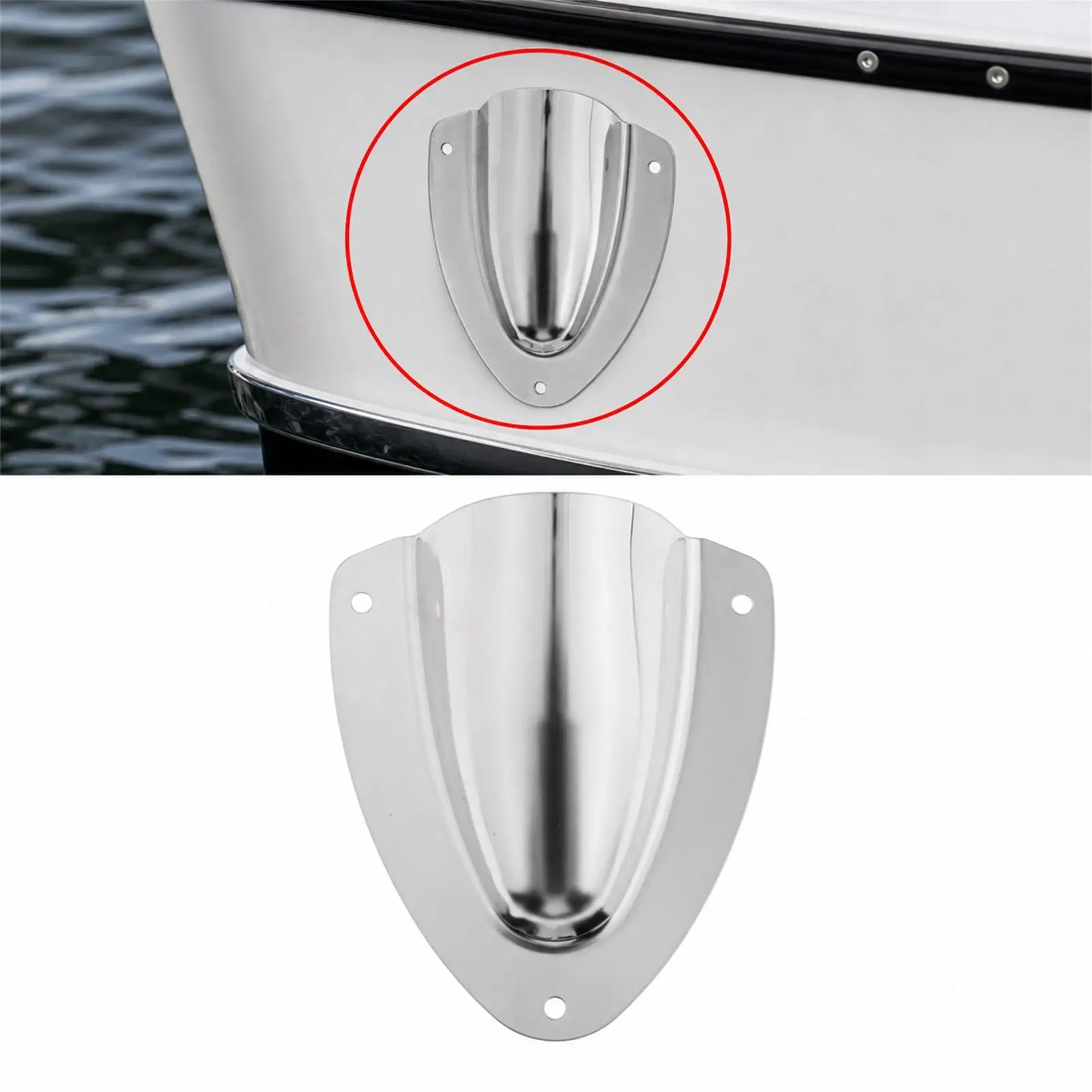 Modern Stainless Steel Clamshell Vent Cover for Boat Marine Wire Access Hatch Hull Fitting Deck Plate