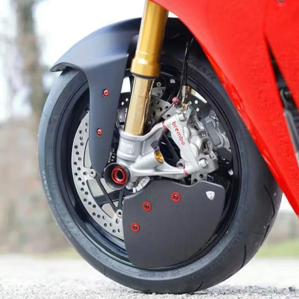 Motorcycle Carbon Fiber Wheel Cover Kit For DUCATI 899 959 1199 1299 Panigale S R Front Brake Cooling System Ducts Protection