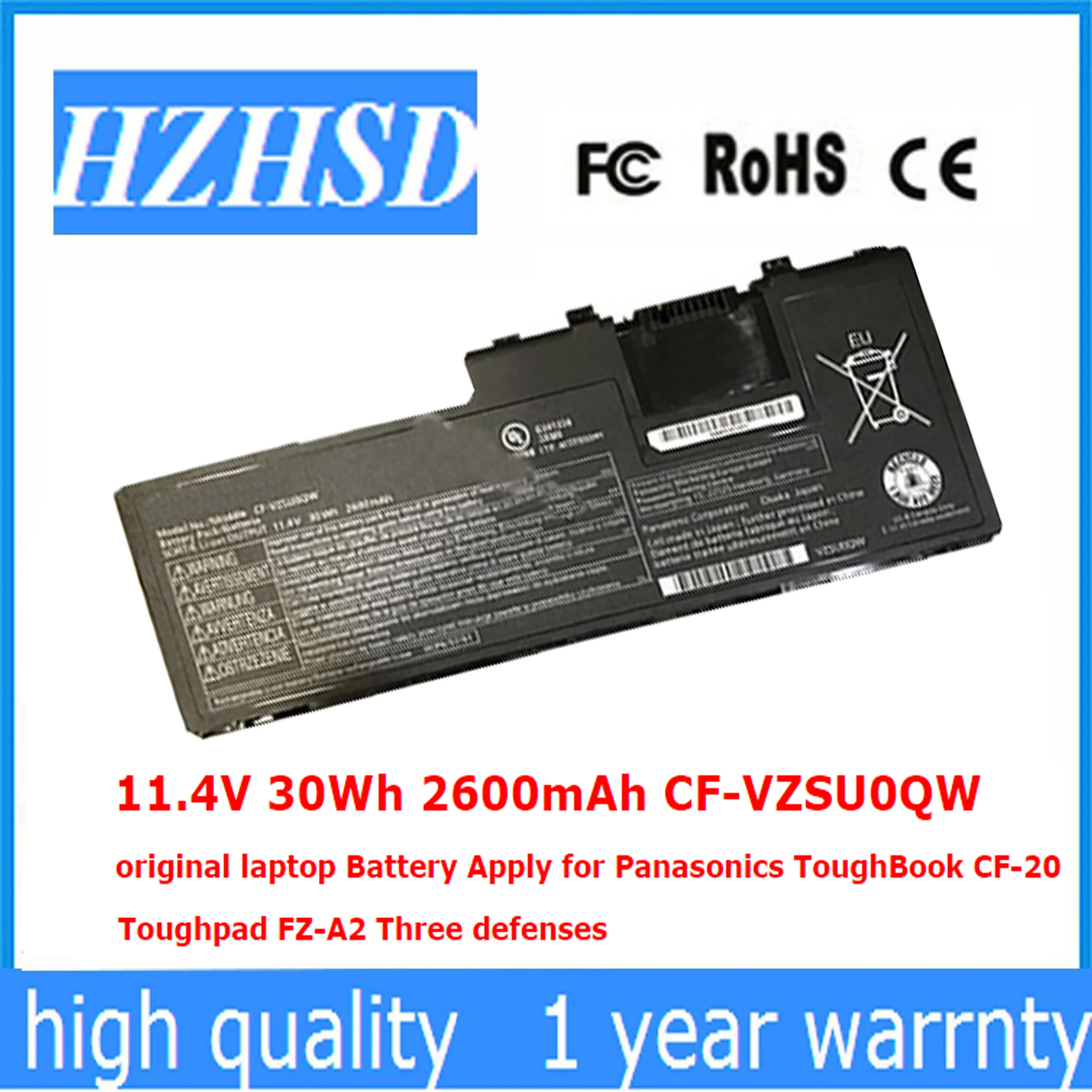 11.4V 30wh CF-VZSU0QW CF-VZSU0QR CF-VZSU0QK CF-VZSU0QJS Originele Laptop Batterij Voor Panasonics Cashbook CF-20 Toughpad FZ-A2