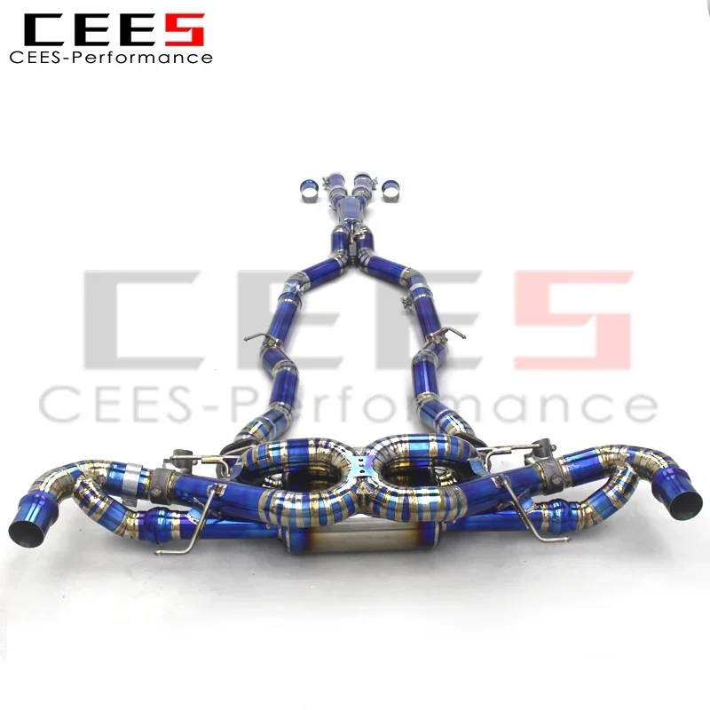 CEES New Design Titanium Alloy Exhaust Catback for DB11 V12 5.2L 2016-2019 Loudly Sound  Exhaust Pipe Muffler Escape System