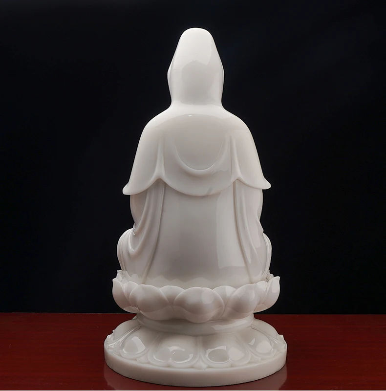 Imagem -03 - Aisa-alto Grau Jade Buda Estátua Budismo Supo Sansheng Guanyin Bodhisattva Casa Família Seguro Boa Proteção Sorte