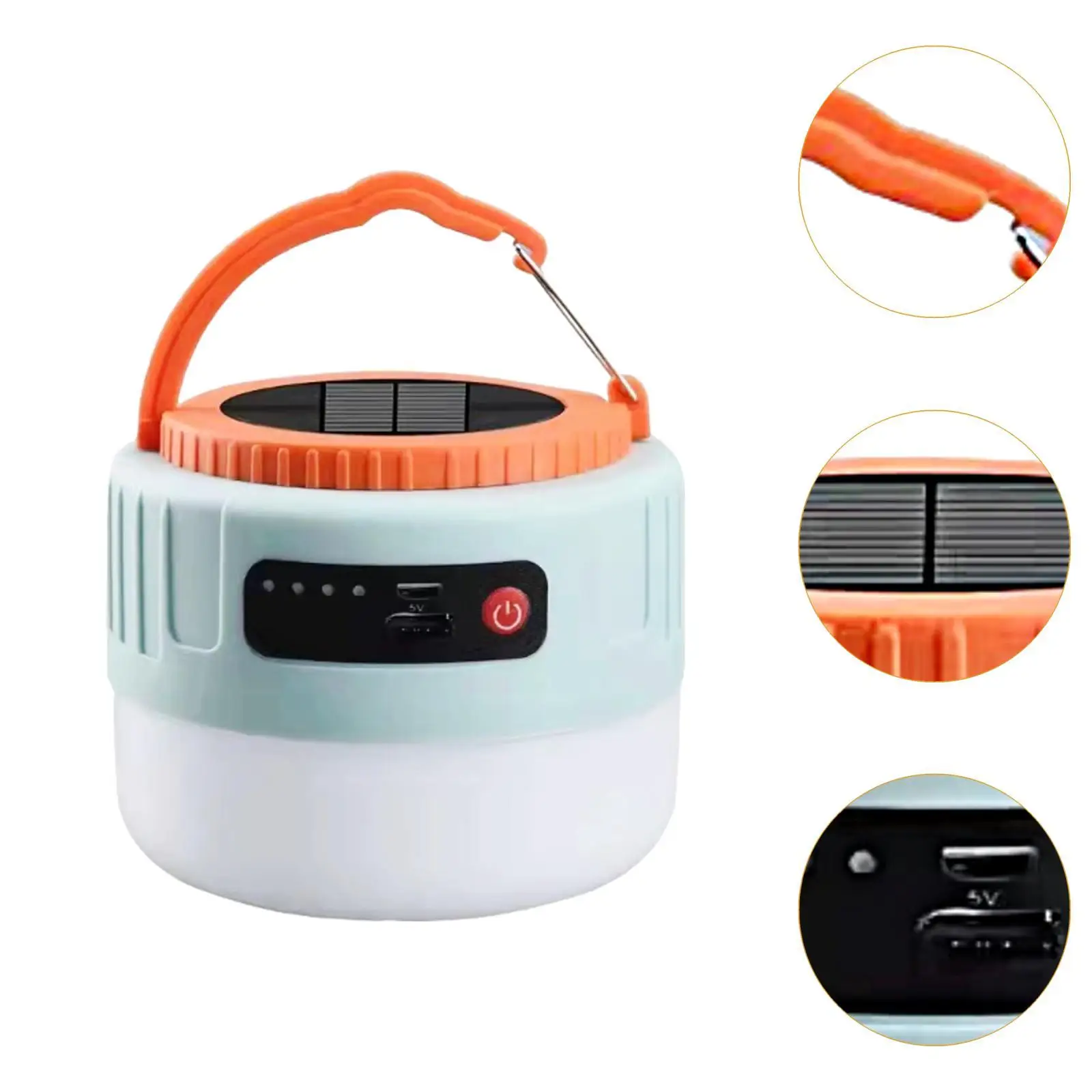 Linterna LED portátil para acampada, tienda de pesca ligera para luz de emergencia al aire libre, cortes de energía, mercado nocturno