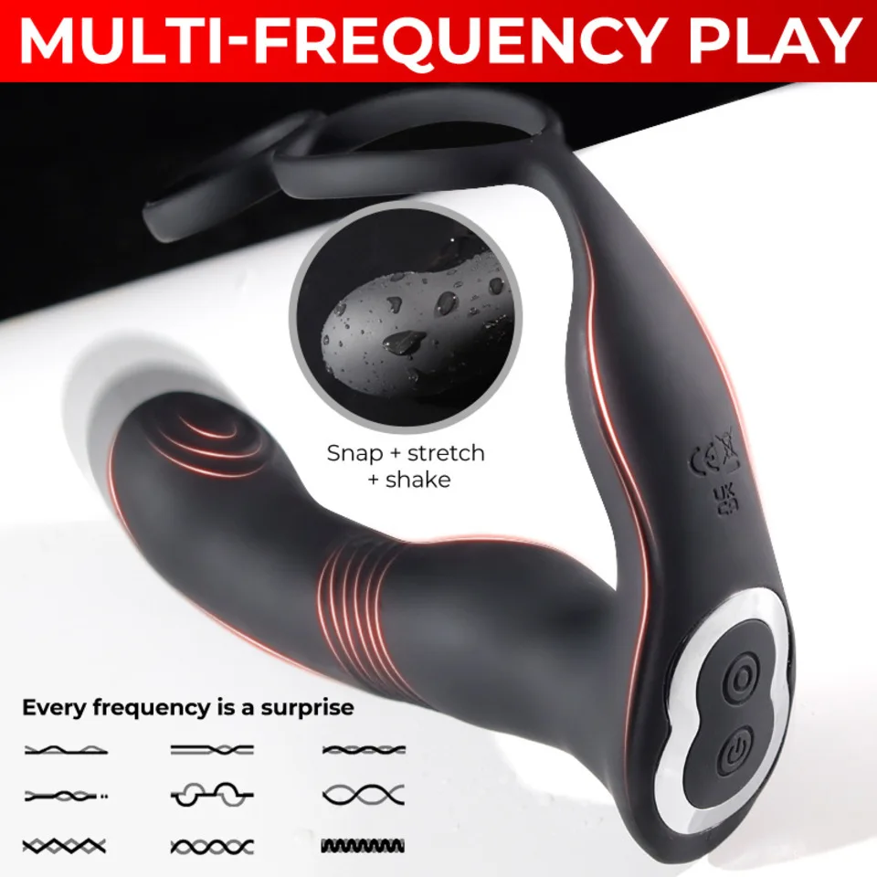 Wireless Remote Control Retractable Male Prostate Massager Masturbator Adult Sex Toys Anal Plug Vibrator Silicone Men view 4
