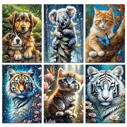 DIY 5D Diamond Painting Kits Animal Picture of Rhinestones Cross Stitch Full Round Mosaic Embroidery Koala Cat Painting Wall Art