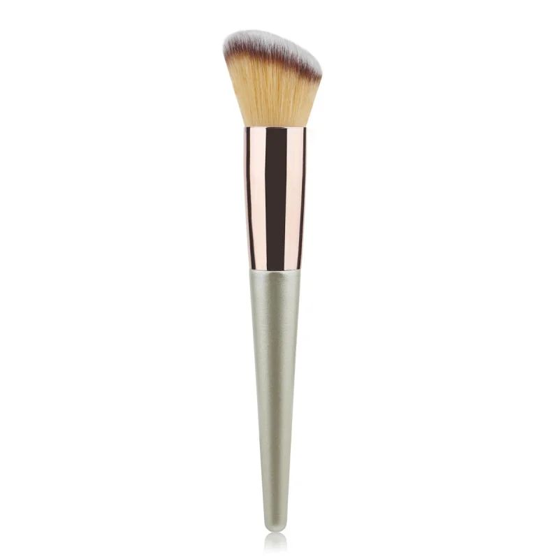 Brosse de Contour à poignée unique, brosse à poudre libre, brosse de fond de teint, brosse de maquillage douce pour débutant, en Stock