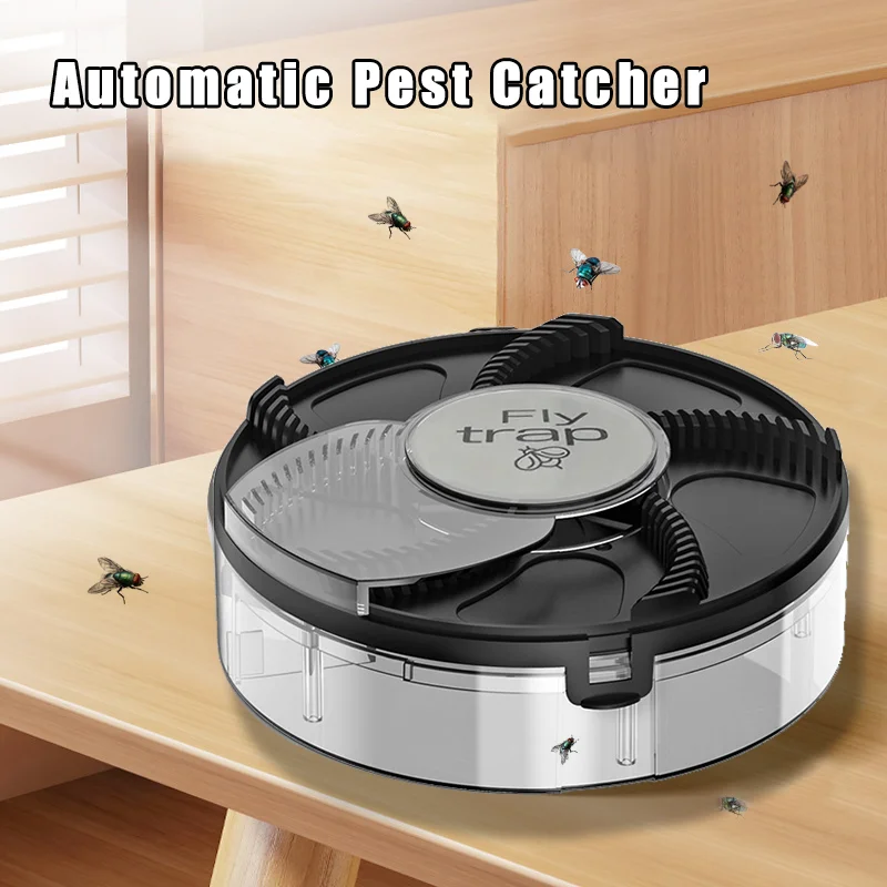 Automatic Pest Catcher Pest Control Fly Trap USB Rechargeable Home Kitchen Flytrap Removable Safety Quiet Insect Pest Catcher