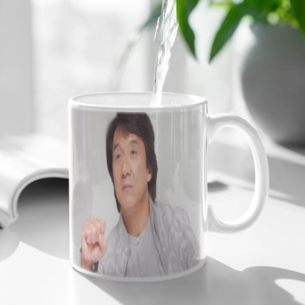 Chinese Martial Arts Master Jackie Chan Free shipping Ceramic Cup Coffee Oatmeal Breakfast Cup Creative Personality Mug