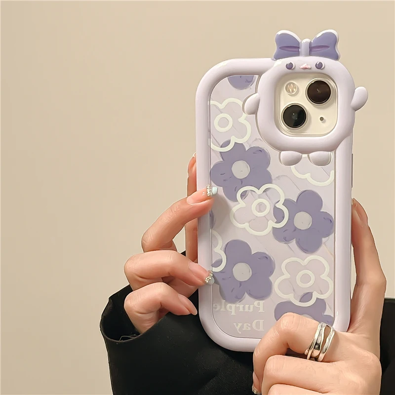 Flower Cartoon Case For IPhone 14 12 11 13 Pro Max X XR XS Max 7 8 14 Plus 6 6S SE 2020 2022 IPhone11 11Promax Clear Soft Funda