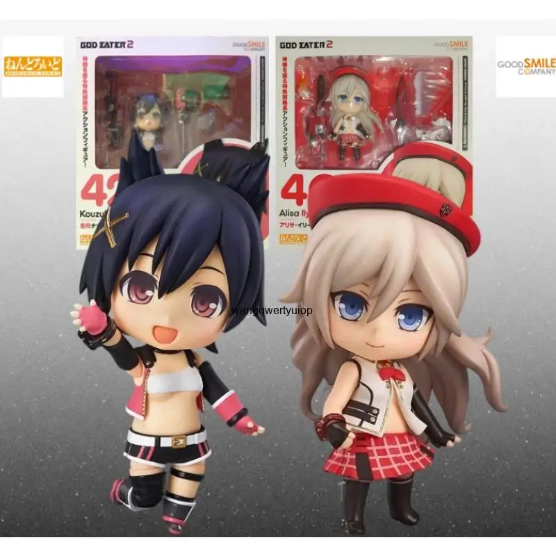 Bandai God Eater 2 Kozuki Nana Q Version Figure Anime Collectible Model PVC ABS Doll with Accessories Desktop Decoration Gift