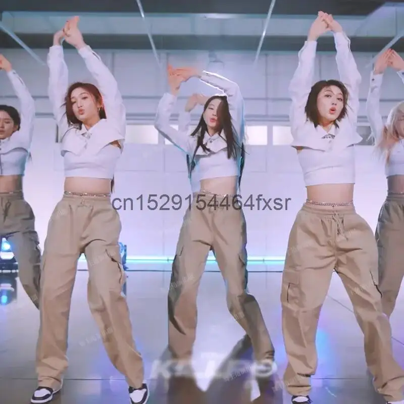 Conjunto de Ropa de Actuación Estilo Coreano para Grupo Femenino, Traje de Danza Jazz y Canto para Estudiantes, Conjunto de Moda 2023