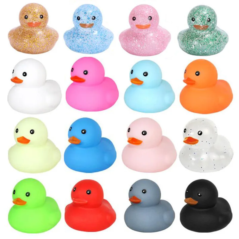 

50PCS Multicolor Rubber Ducks Preschool Bath Toys Bathtub Floating Squeaky Duckies Gift for Baby Shower Infants