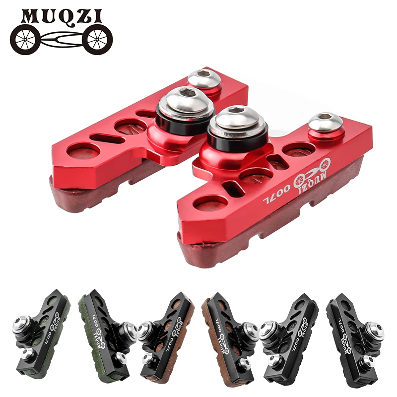 MUQZI Extend Brake Pads Aluminum Alloy & Carbon Wheel Quiet Brake Shoes MTB Road Folding Bicycle Brake Pad Extend Adapter