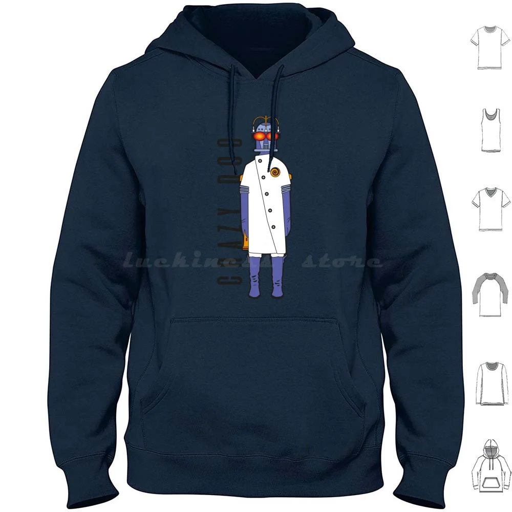 Crazy Doc 1 Hoodies Long Sleeve Play Game Computer Game Sandbox Boy Robot Mechanical Character Scientist Physical