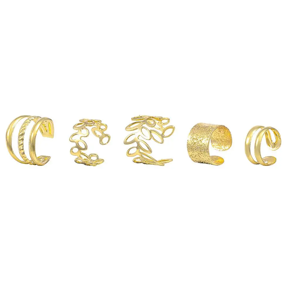 Clips Earring Hollow Gift Girl C-Shape For Women Earring Set Ear Bone Clips Leaves Ear Cuff Korean Style Earrings