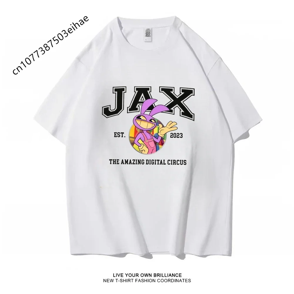 The Amazing Digital Circus Pomni Jax Graphic T-shirt Adult Kids Universal Cotton Y2K Streetwear Short Sleeve Daily Tops