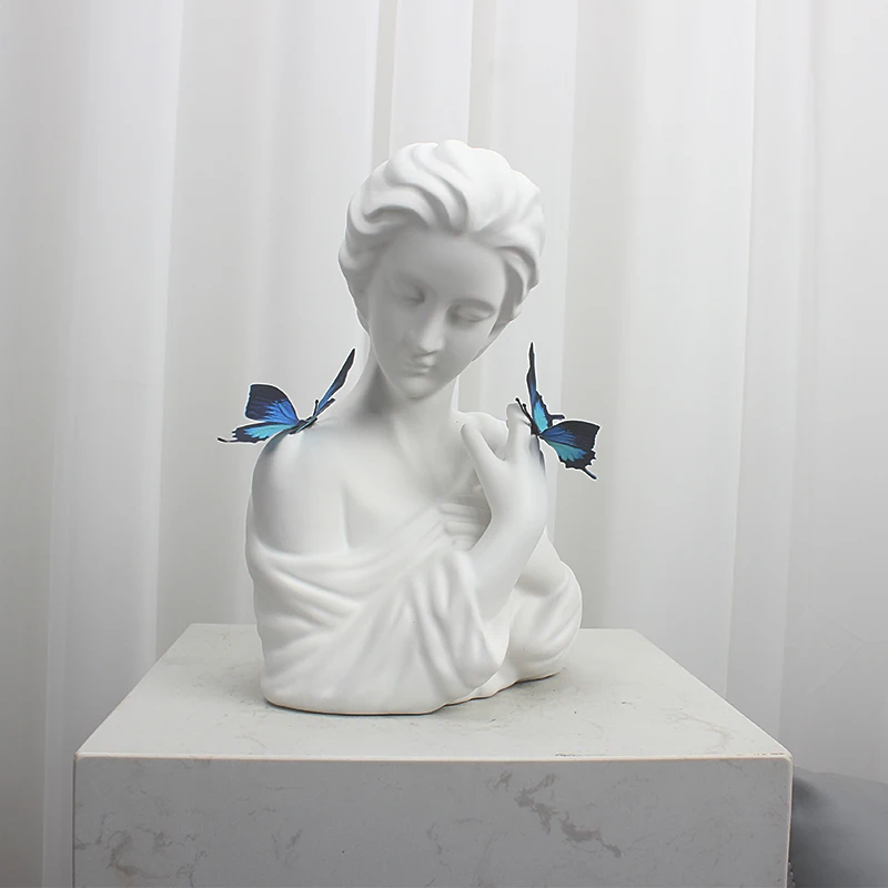 

Blue Butterfly Girl Ornament Decorative Window Artwork
