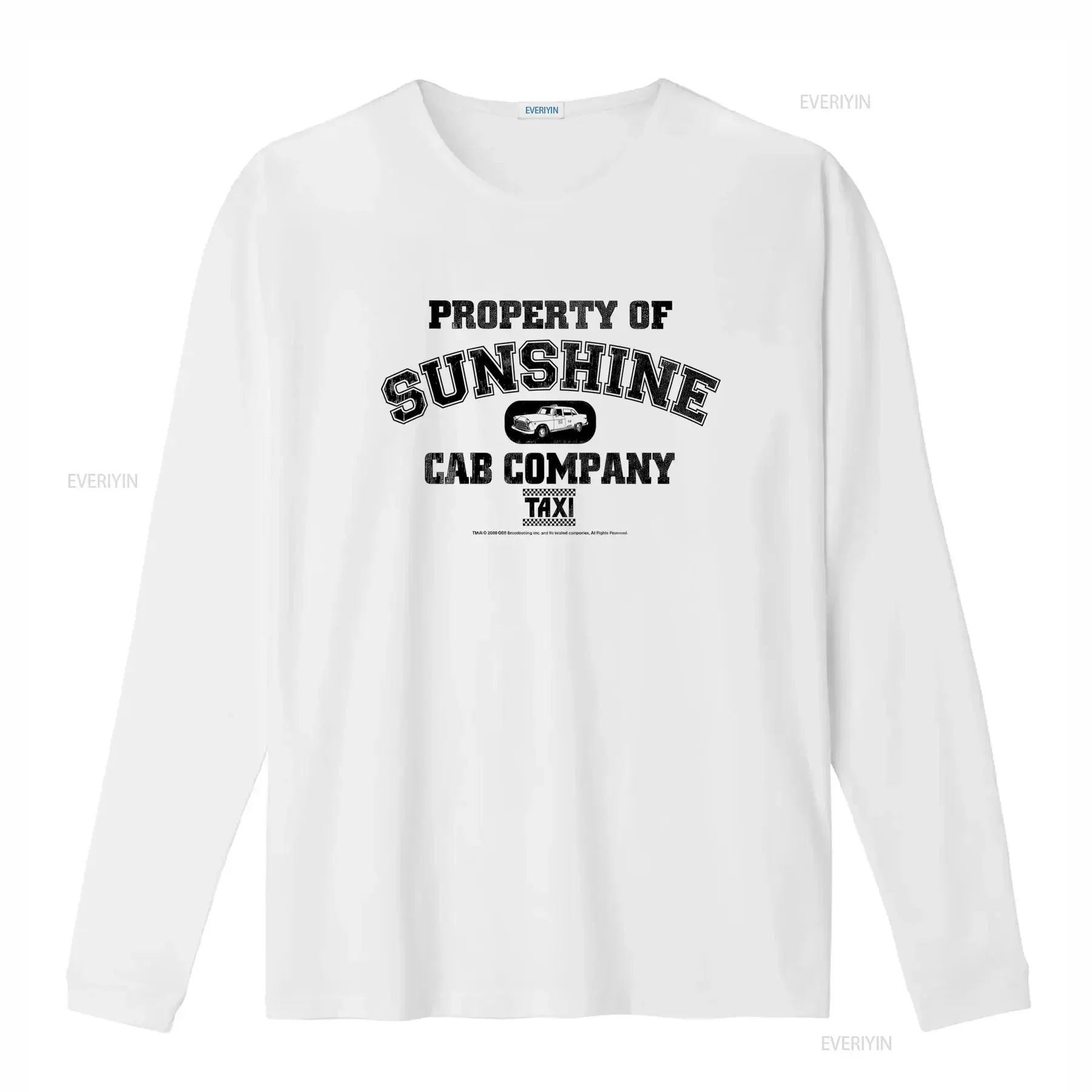 Taxi Property Of Sunshine Cab Company T Shirt Mens Licensed Classic TV Show Sporty Gray vintage Washed Comfortable graphic