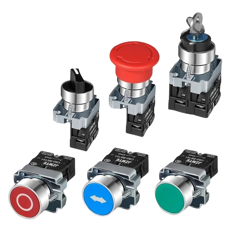 1 pièces bouton interrupteur auto réinitialiser petite tête de champignon arrêt d'urgence 22mm bouton clé démarrage pouce mise sous tension XB2-BG21 XB2-BA31 XB2-BS54