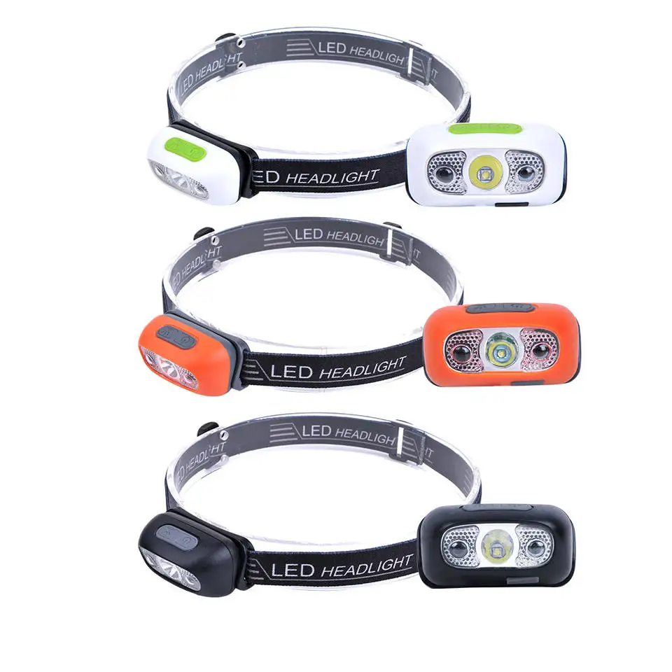 LED Headlamp Body Motion Sensor Headlight With USB charging 500 Lumens Camping Flashlight Head Light Torch Lamp for Fishing