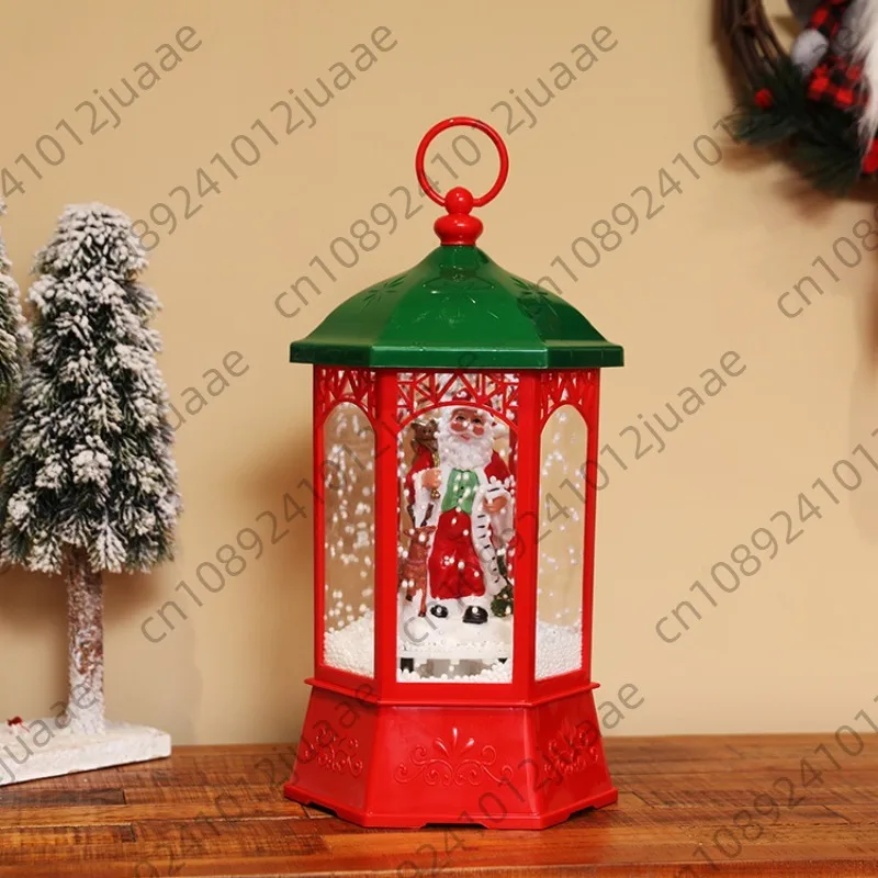 new Christmas decorations, classical hexagonal palace lanterns, snowy luminous music, Christmas children's gifts