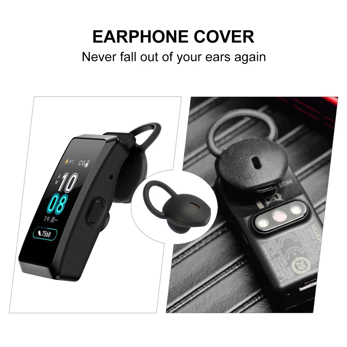 

1Set Earphone Cap Silicone Replacement Earbud Cover Perfect Fit for Huawei B5 Ear Plug Cover Comfortable Wear Black
