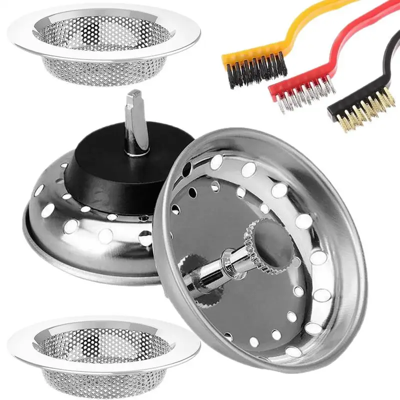 

Ситечко для раковины, корзина для кухни, пробка для раковины из нержавеющей стали 304, фильтр против засорения, кухонный аксессуар для ванных комнат