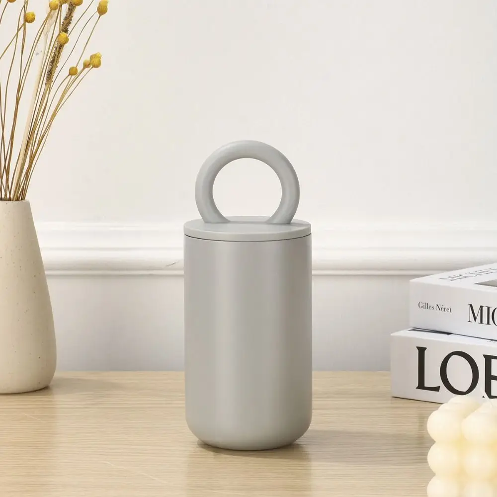 

Circular 500ml Vacuum Insulated Cup Simple Style 304 Stainless Steel Thermos Cup Double-layer Handheld Drinking Bottle Outdoor
