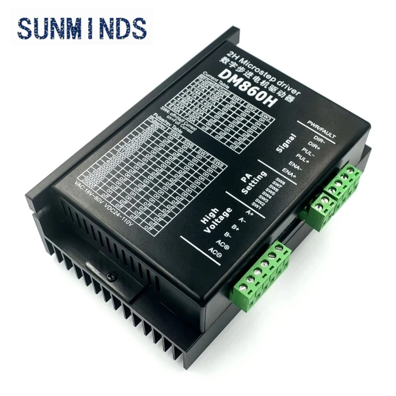 1 Stepper motor driver cintroller DM860 DM860H microstep brushless DC stepper motor shell for 57 86 stepper motor Nema23 Nema34