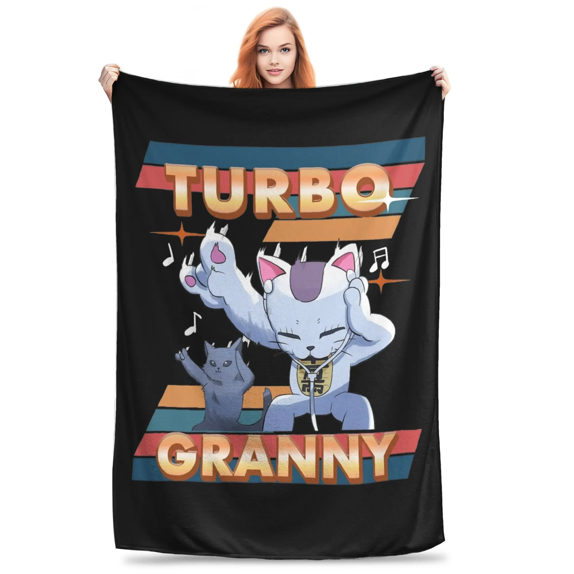 

Одеяло Dandadan Cat Turbo Babny, фланелевое забавное дышащее одеяло для украшения дома