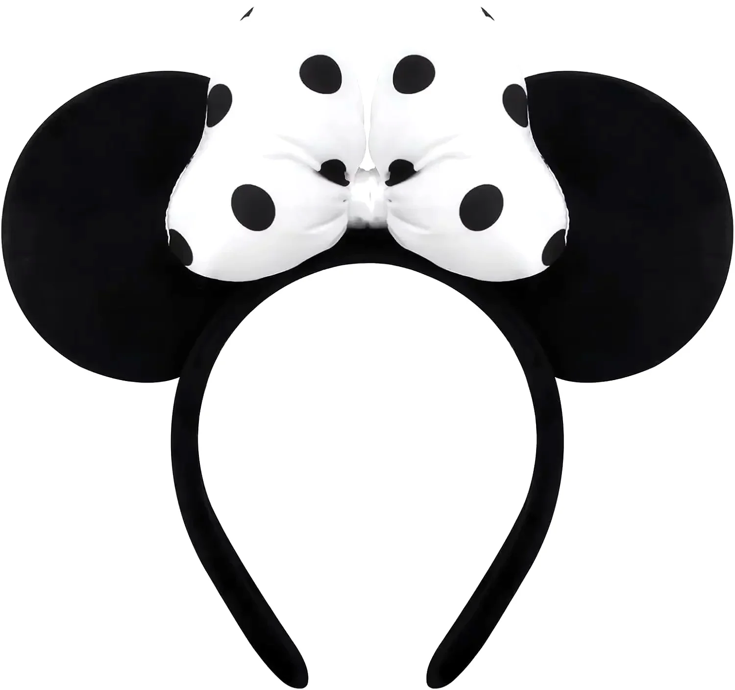 

Handmade Mouse Ears Headband for Women and Ladies, Polka Dot Bow Mini Ears Costume Accessories