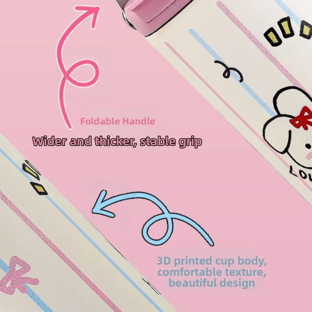 

Convenient 900ML Straw Insulated Cup Stainless Steel Dust Cover Straw Cartoon Water Bottle Kawaii Cute Straw Ton Cup Girl