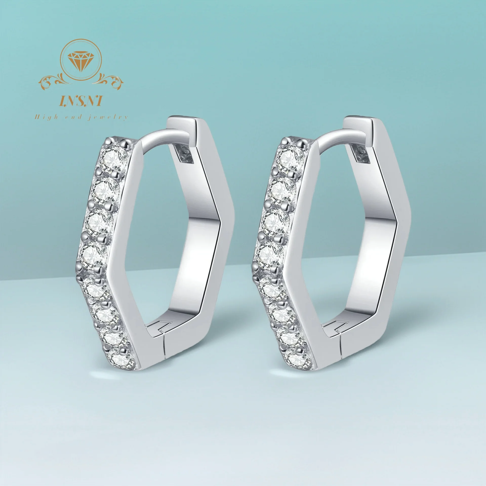 

Сертифицированные серьги из чистого серебра S925 с покрытием из золота PT950, 0,4 карата, с шестигранными кристаллами, минималистичные, для повседневной носки, женские, гипоаллергенные.