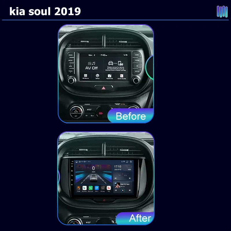 AI VOICE Android car radio for kia soul 2019 stereo GPS Navigation video Multimedia Player tape recorder  carplay no 2din dvd