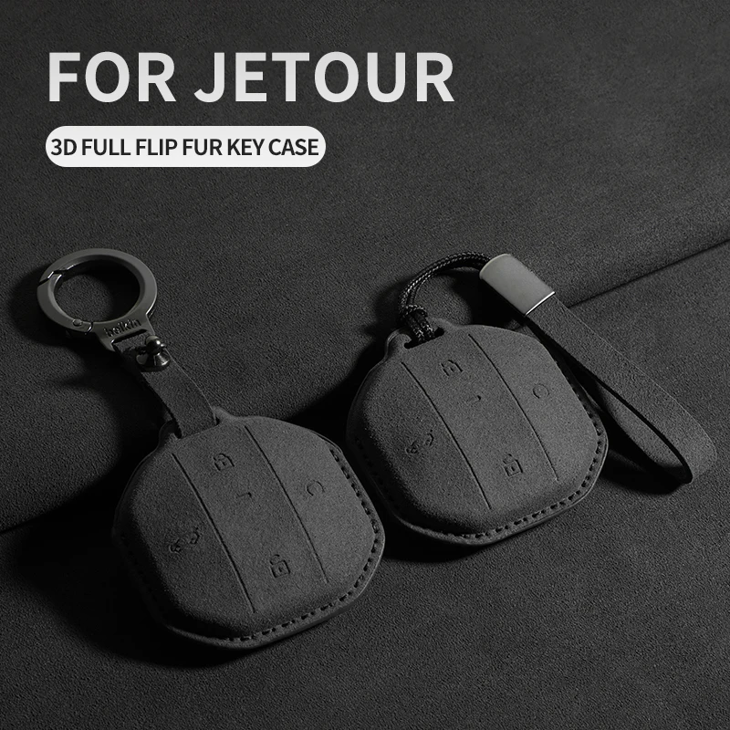 Car Key Case Cover For Jetour Freer Freedom T2 Freer Traveller T1 2025 Car Remote Series Keychain Suede Holder Shell Accessories