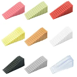 Door Bottom Stopper Durable Silicone Shock Absorbent Block Wedge Doorstops Door Handle Stopper Home Door Anti-collision Stopper