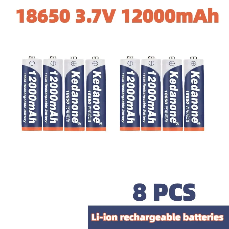 High Quality New18650 Rechargeable Battery 3.7V 18650 12000mAh Capacity Li-ion Rechargeable Battery For Flashlight Torch Battery