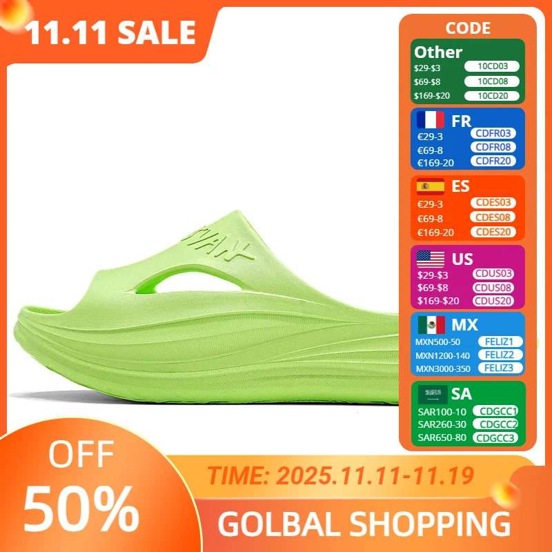 

IRUNSVAN Lightweight Anti Slip And Shock-Absorbing Sports Recovery Slippers For Men And Women Outdoor Summer Thick Sole Design