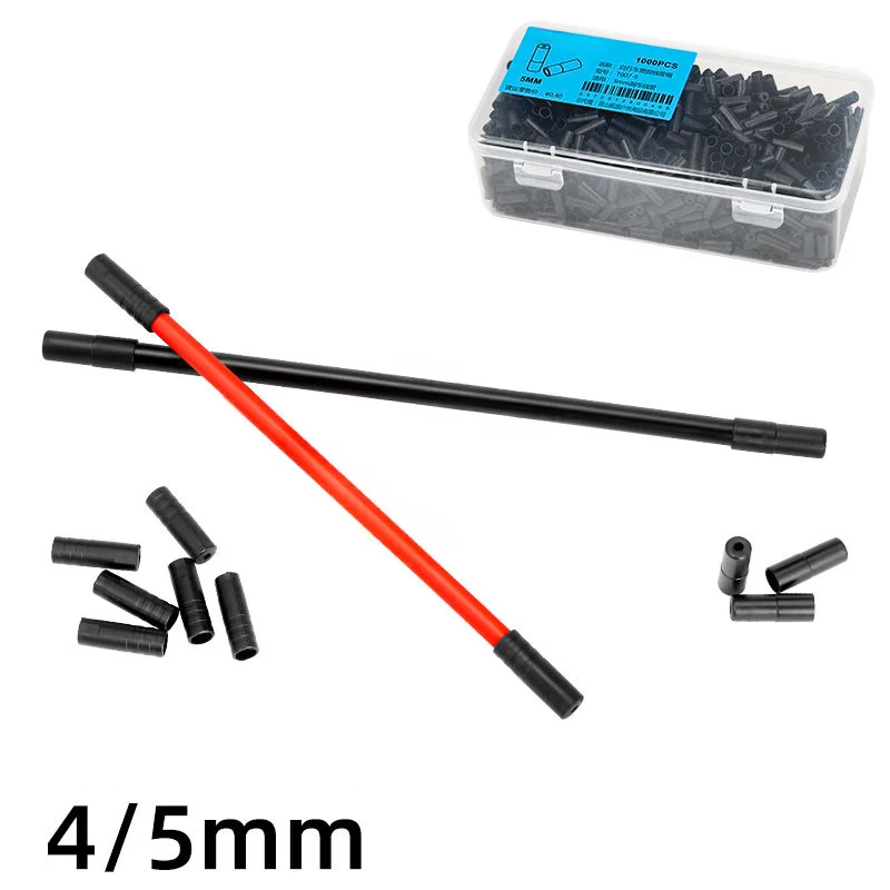 Mountain Road Bicycle Plastic Line Tube Cap Variable Speed Brake 4/5mm Line Outlet Tube Dust Cap Bicycle Parts Cables Housing