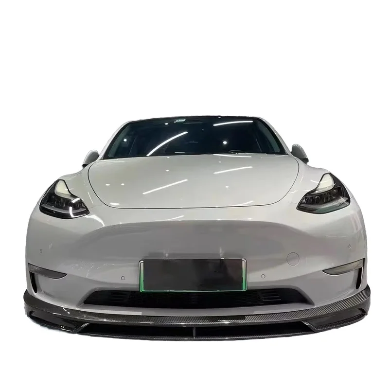 High Quality OD Style Clip-On Carbon Fiber Body Kit Front Lip Side Skirt Diffuser Spoiler Exhaust Clips For Model Y Upgrade