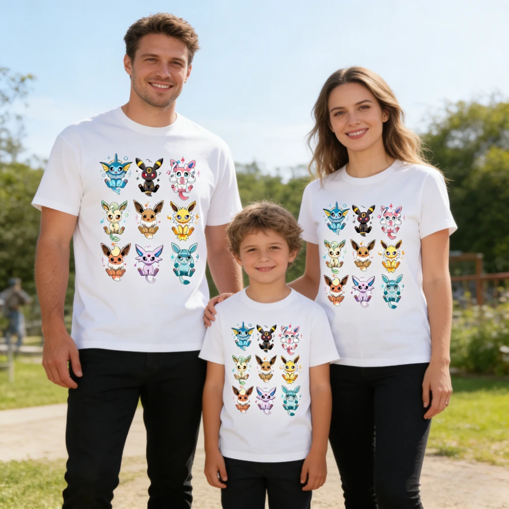 2026 Pokemon T-shirt Pure Cotton Casual T-shirt Round Neck T-shirt Short Sleeve Clothing Summer Sports Casual Short Sleeve Top