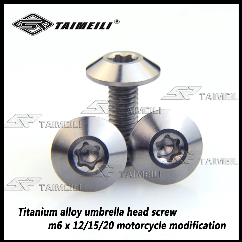 1pcs Titanium alloy umbrella head screw m6 x 12/15/20 motorcycle refitted